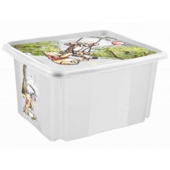 Caja de almacenamiento translúcida Keeper Winnie Pooh 38 x 28,5 x 20,5 cm, capacidad de 15 litros