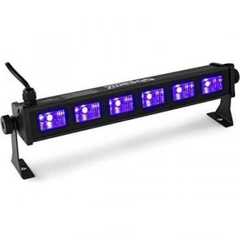 BeamZ BUV63 Barra de luz negra LED compacta con 6 LED de 3 vatios
