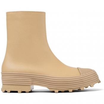 Camperlab Traktori - Unisex Beige Leather Boots, Size 39