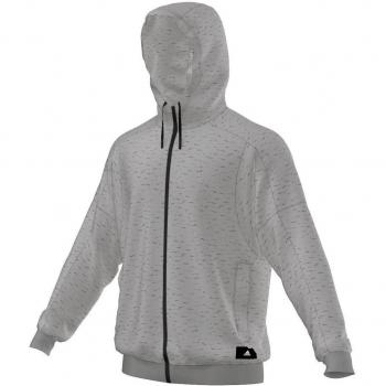 adidas Basic Fz Hood - Sudadera para hombre, color gris, talla XL