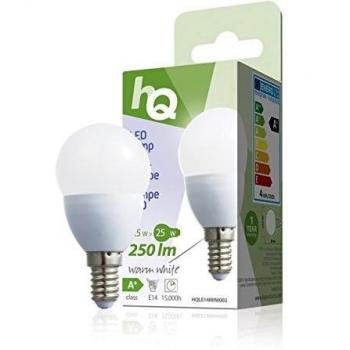 HQ HQLE14MINI002 Lampadina a LED a Mini Globo E14, 3.5 W, 250 Lumen, 2700 K