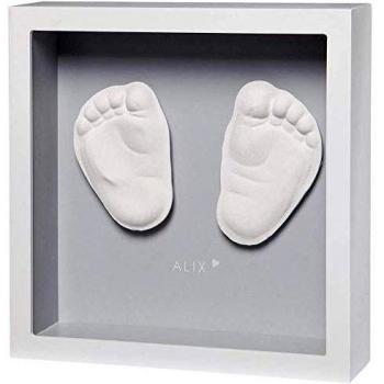 Baby Art My Little Steps Kit de Escultura de Huellas de Pie de bebés, Regalo de Nacimiento, Color Gris