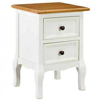 SengentoStyle Nachtkastje 2 st 35x30x49 cm MDF wit