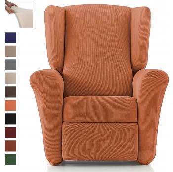 Eiffel Textile Funda Sillon Elastica Protector Adaptable Rústica Relax, Naranja