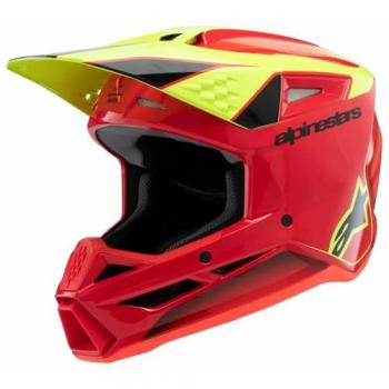 Alpinestars Casco de Cross Niño SM3 Fray ECE06 Rojo-Amarillo-Negro
