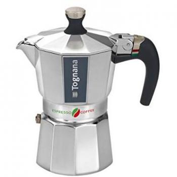 Cafetera Moka Tognana Italika 1 Taza de Aluminio Plateado