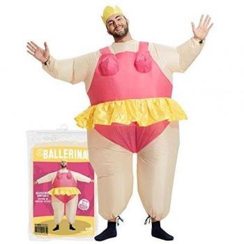 Original Cup - Disfraz Hinchable con Bomba de Aire USB, Traje Inflable Adultos para Fiesta, Conciertos, Halloween - Bailarina