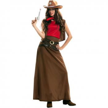 Disfraz de Vaquera para Mujer, Ajedrez Rojo, Talla XL - My Other Me 202619