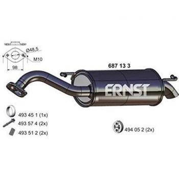 Silenciador trasero ERNST 687133