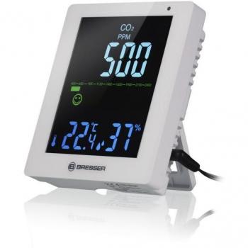 Bresser Smile Medidor de CO2 Detector de Concentración de CO2 y Calidad del Aire Blanco