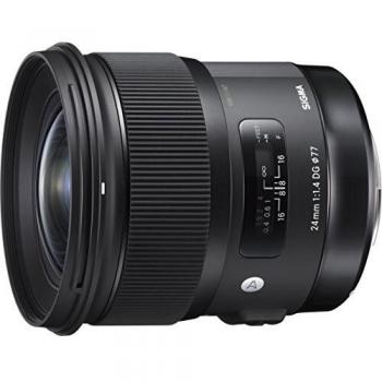 Sigma 401306 24 mm f/1.4 DG Art Lens for Nikon Mount , Black