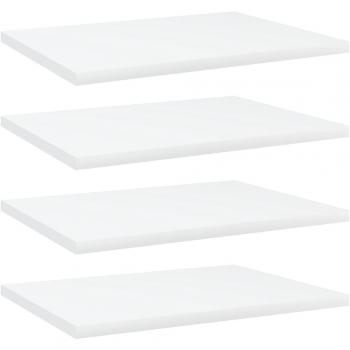 Estantes para Librería 4 piezas Blanco 40x30x1,5 cm Madera multicapa
