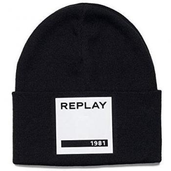 REPLAY Ax4166.001.a7059 Gorro de Punto, Negro