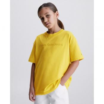 Camiseta de niño amarilla de manga corta Calvin Klein