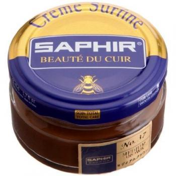 Crema de Cera Saphir Creme Surfine Pommadier 50ml - Marrón Medio 37 - Nutritiva e Impermeabilizante