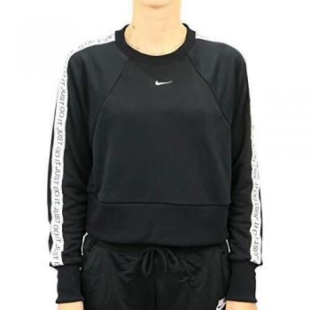 Desconocido Nike W Nk Dry Get Fit FLC CRW JDI T Camiseta de Manga Larga, Mujer, Black/White, 2XL