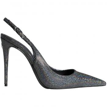Dolce & Gabbana Multicolor Leather Slingback High Heels Sandals, EU39/US8.5, Black female, Size: 6 UK, Pumps, female, Black, Size: 9 US