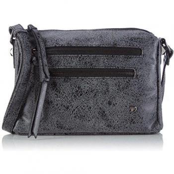 TOM TAILOR Denim Denim CLEO - Bolso de hombro de material sintético mujer, color negro, talla 28x21x9 cm