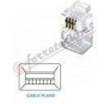 Conectores telefónicos modulares 4 contactos Electro Dh 39.000/4/4 8430552030712