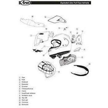 ARAI AR229700RE Toma de Aire difusor, Corsair/SZ-RAM Racing Red