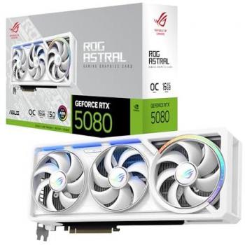 ASUS ROG Astral GeForce RTX 5080 16GB White OC Edition Gaming Graphics Card