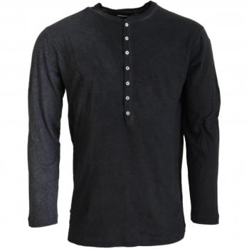Dsquared² Black Cotton Linen Long Sleeves Pullover Sweater - IT46 | S