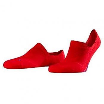 FALKE Cool Kick Unisex No Show Socks - Red, Size 39-41, Anti-Slip Silicone Heel
