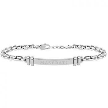 Pulsera para hombre, Colección Maserati Jewels, en acero, ajustable con cierre mosquetón - JM418ANL01