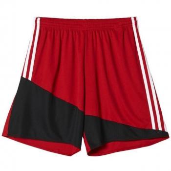 adidas Regi 16 Sho - Pantalón corto para hombre, color rojo / blanco / negro, talla S