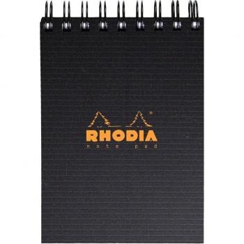 Notepad A7 - Rhodia 11920C - Cuadricula (5x5mm) - Negro