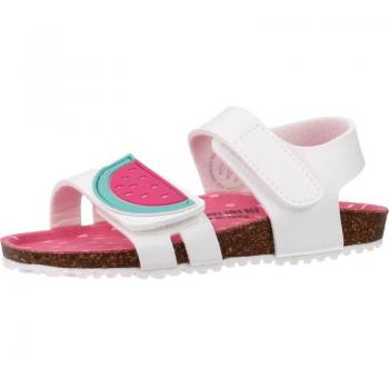 Sandalias Niña Garvalin 212430G Blancas con cierre de velcro, suela antideslizante, diseño ergonómico y material transpirable