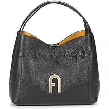 Furla Primula S Hobo Handbag in Black, Leather, 28 cm