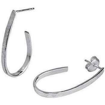 VIDAL & VIDAL Pendientes Aro Facetado Plata 1ª Ley 925