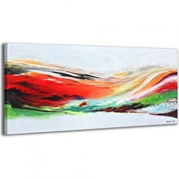 100% LABOR A MANO + certificado/ Arco iris/ El cuadro dibujado con pinturas acrílicas/ cuadros sobre el lienzo con bastidor de madera/ cuadro dibujado a mano/ montaje cómodo sobre la pared / Arte contemporáneo/ 115x50 cm