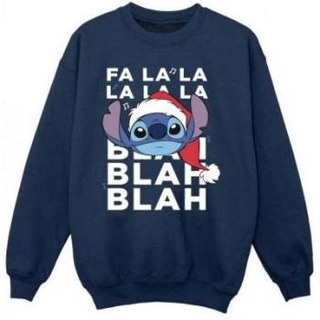 Sudadera negra para niña Disney Lilo y Stitch Navidad Blah Blah Blah, talla 12-13 años