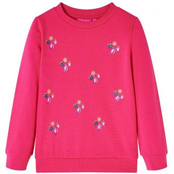 Sudadera infantil rosa chillón 140
