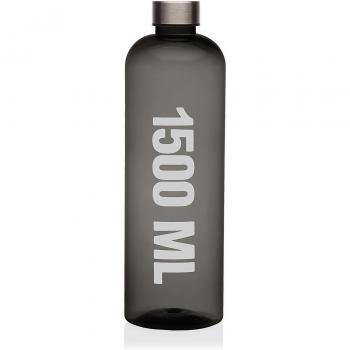 Botella Versa VS-22080008 Gris Acero Poliestireno Casual 1,5 L 9 x 29 x 9 cm (1500 ml)