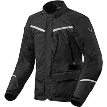 REV'IT! Chaqueta de Moto Voltiac 3 H2O - Textil, Color Negro-Plateado, Talla S