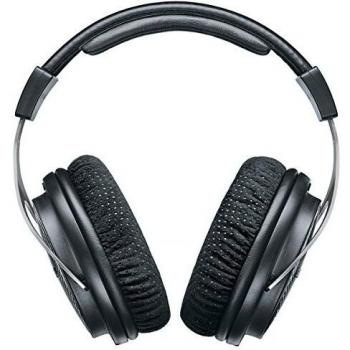 Shure Professional Premium Closed-Back Headphones, Clear, Extended Highs and Warm, Accurate Bass, Aluminum Alloy and Carbon Fiber Construction, Alcantara Ear Pads, Detachable Cable, Black/Silver