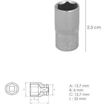 Juego de Llaves Vaso Hexagonales 1/4 y 1/2 de 10 mm, Acero Cromo Vanadio, Perfil de 6 Caras con Aristas Redondas