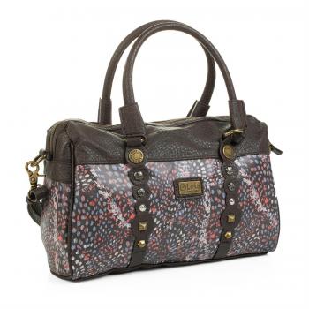 LOIS - Bolso Bowling en polipiel para mujer Santa Helena, Color Marron