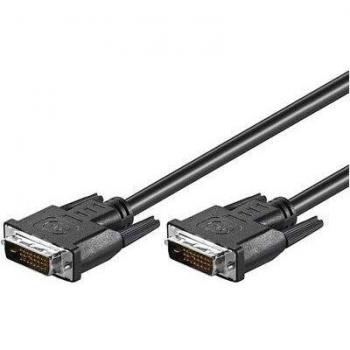 Cable DVI-D Dual Link 2m 24+1 Full HD Conectores Macho Negro