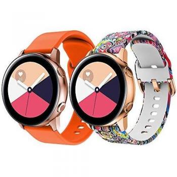 Supore Correa Galaxy Watch Active 40mm, Correas de Silicona de 20 mm con Liberación Rápida para Active 2 / Gear S2 Classic/Gear Sport/Huawei Watch 2 / Vivoactive 3