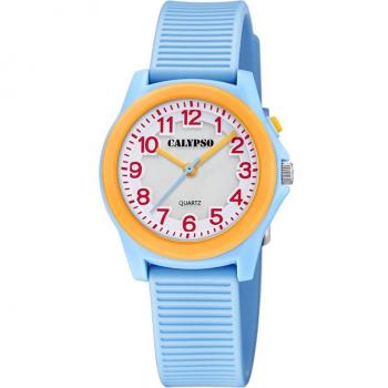 Reloj Infantil Calypso K5823/3 Blanco de Caucho Azul Junior Collection