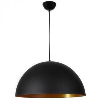 Lámpara de Techo Gaspar Suspensión 1xE27 Altura Regulable Negro/Oro Diámetro 50 cm