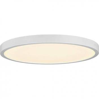 Plafón LED Lindby Deika, 40 cm, blanco, plástico, CCT, lámpara de techo para salón y comedor (1 llama)