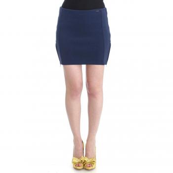 Costume National Blue Nylon Mini Skirt - IT42|M, Short Skirts, Female, Size: S, CNC Mini Skirt with Side Zip Closure and Logo Details