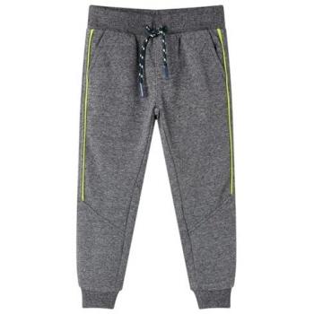 Pantalones de chándal infantiles gris mélange 140 con bolsillos
