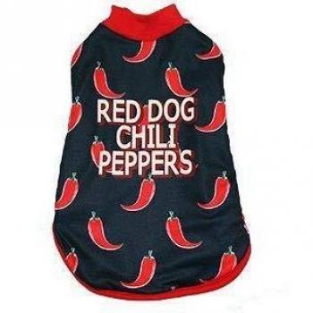 Abrigo Felpado con Capa Estampado de Chili Peppers - Ropa para Perro - Talla 50 - Protege de Cambios de Temperatura - Colocación Sencilla - Abertura en la Parte Inferior - Mi&Dog
