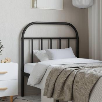 Cabecero de metal negro 90 cm - Cabecero de cama, color negro, material metálico, dimensiones 90 cm de ancho, diseño moderno y minimalista